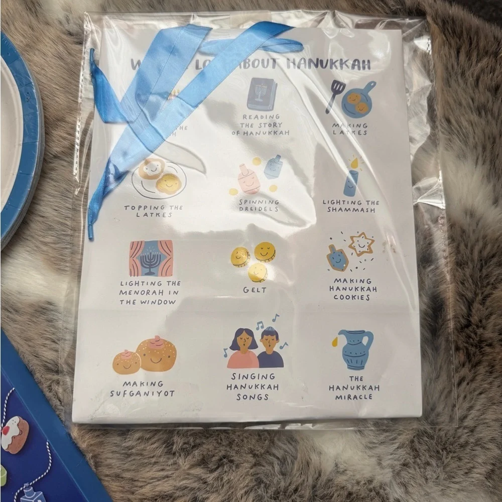 Blue and White Hanukkah Party Supplies Set